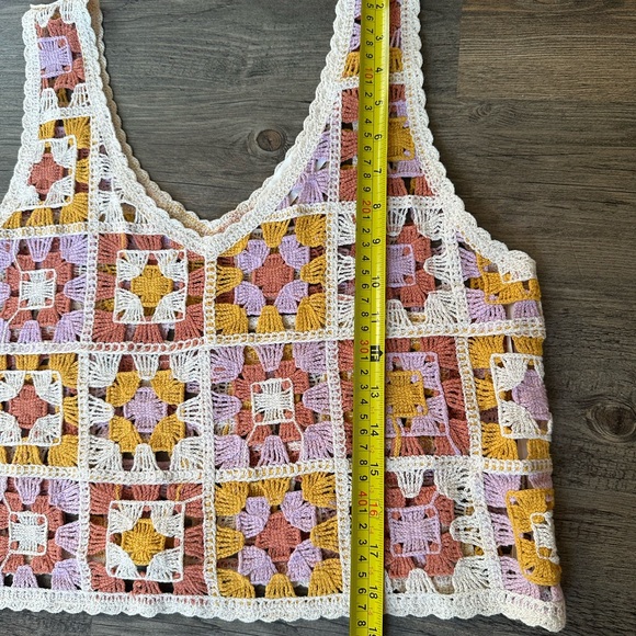 Love Riche Multicolor Crochet Crop Top - Picture 5 of 5